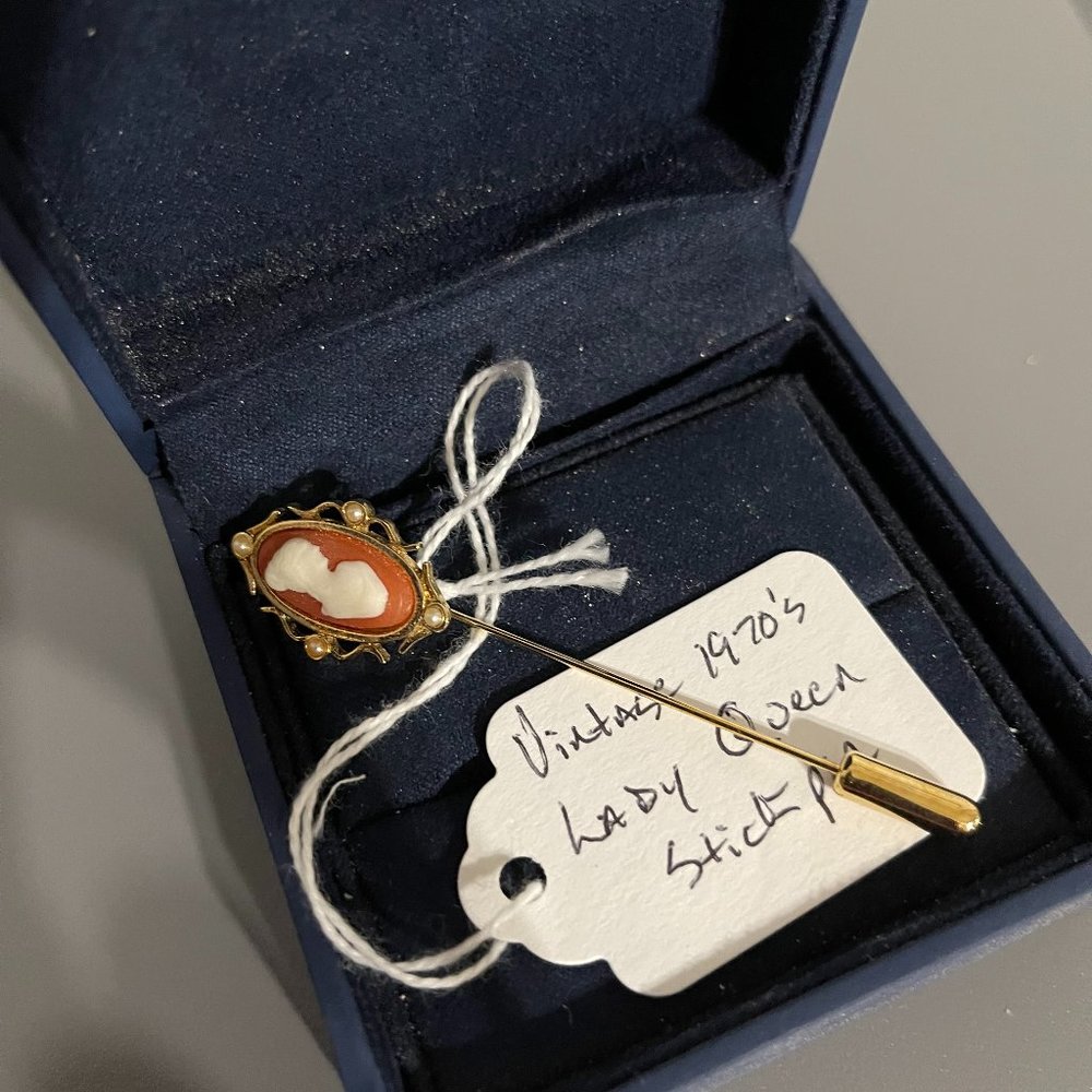 Vintage 1970's Lady Queen Stick Pin
